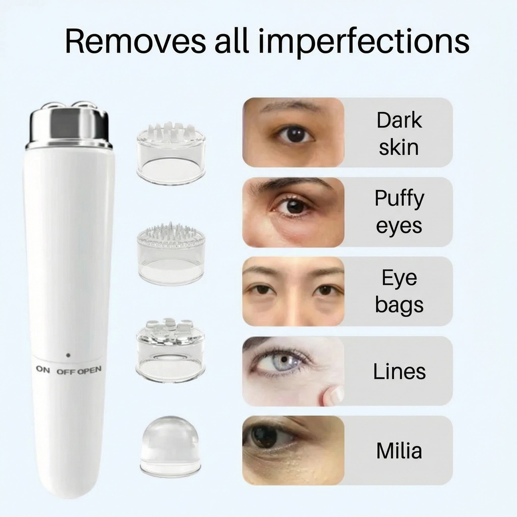 Anti-Wrinkle Facial Massager + 5-in-1 Rejuvenating Body Massager + 4-in-1 Anti-Dark Circle Massager